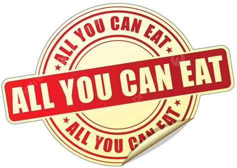 All You Can Eat Sticker Eat Dinner Sticker Vector Eat Dinner Sticker