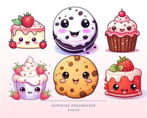 30 Kawaii Sweets Clipart High Quality Transparent Pngs - Etsy