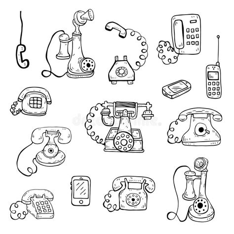 Telephone Sketch Stock Illustration Illustration Of Scribble 12367917