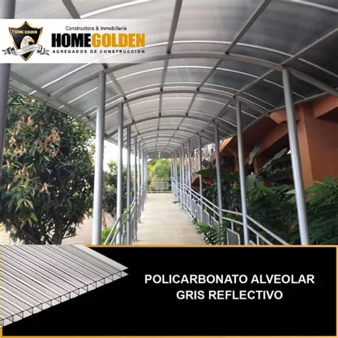 Policarbonato Alveolar Gris Reflectivo Cuotas Sin Inter S