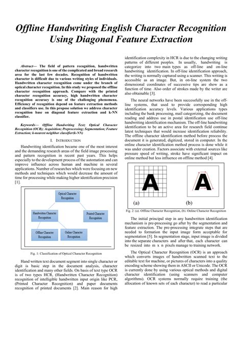 Pdf Offline Handwriting English Character Recognition Using Diagonal