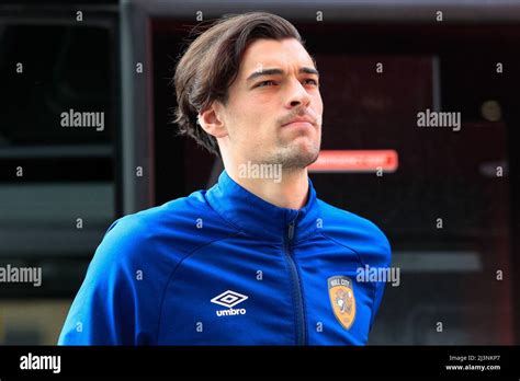 Jacob Greaves 4 Of Hull City Gets Off The Team Bus On Arrival At The