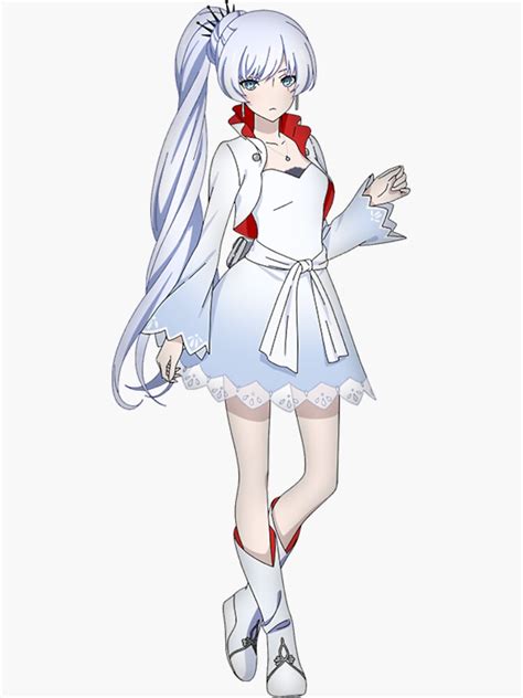 Weiss Schnee Rwby Anime Sticker For Sale By Jen0v Redbubble