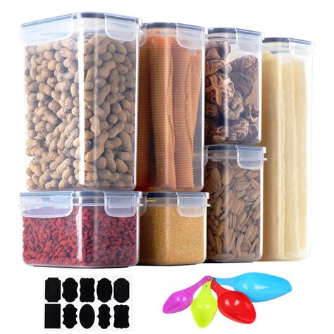 7PCS Boîtes de Rangement Cuisine Sans BPA Kit de Boîte Alimentaire