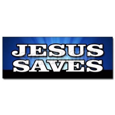 Signmission Jesus Saves Decal Sticker Church Religious Pastor Bible Christian Message D 48