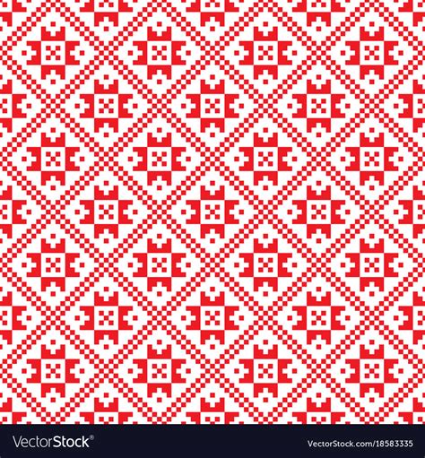 Traditional Scandinavian Pattern Nordic Ethnic Vector Image