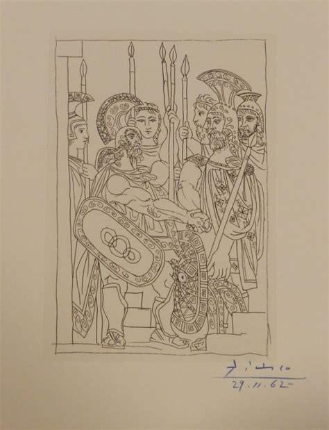 Pablo Picasso Hand Signed Etching 1962 Lot 131