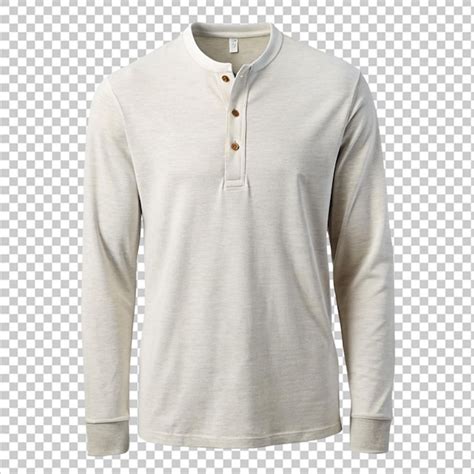 Camisa De Henley Sobre Fondo Blanco Archivo Psd Premium