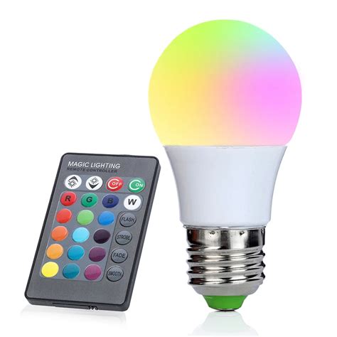 RGB LED Bulb E27 RGB Lamp 3W RGB Bulb 220V 110V LED Lamp 16 Color IR