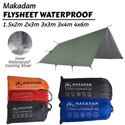 TENDA Flysheet Tent Camping Campervan Waterproof Makadam 2x3 3x3 3x4