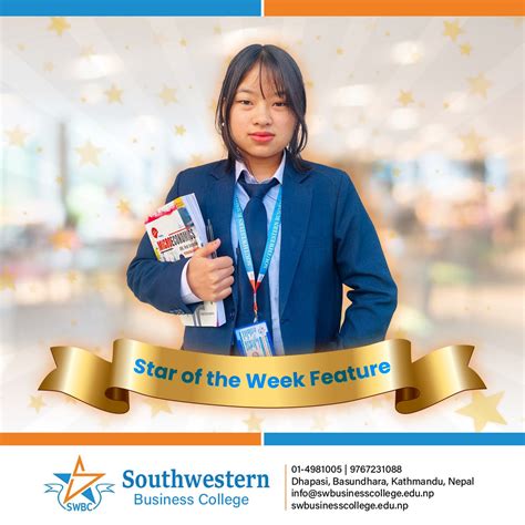 Southwestern - 🌟 Star of the Week! 🌟 Congratulations to Sukriya Saru for her hard work ...