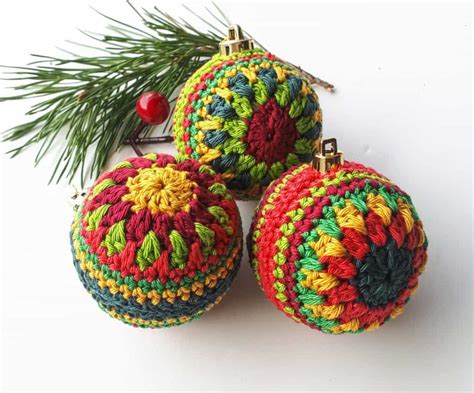 Crochet Christmas Baubles Free Pattern Annie Design Crochet