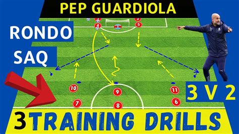 🎯pep Guardiola Rondos 3v2 Finishing And Saq Drills 3 Drills Youtube