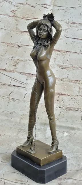 GRANDE EROTICO NUDE Woman Bronzo Scultura Naked Statuina Figura Erotico