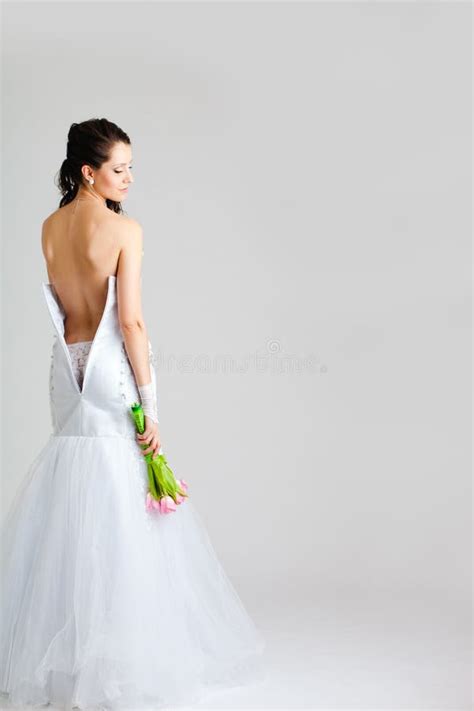 Photo Of Bride With Naked Back Stock Image Image Of Naked Female