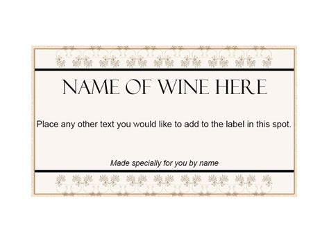 40 FREE Wine Label Templates Editable TemplateArchive