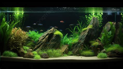 Glass Aquarium Inside A Green Aquarium Background, Pictures Of ...