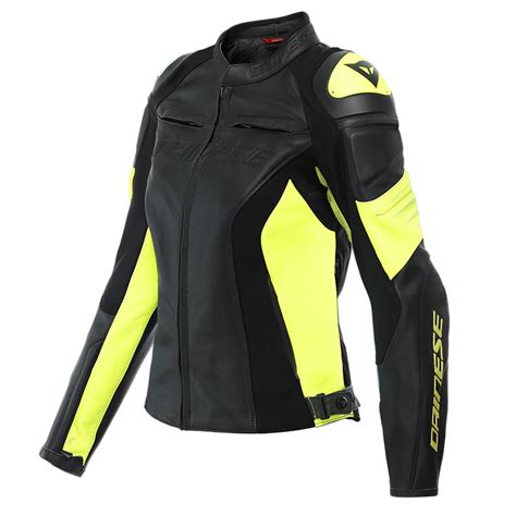 Dainese Racing 4 Lady Leather Jacket Black Yellow Da2533848 620 Jackets