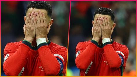 Cristiano Ronaldo Breaks Down In Tears After Slovenian Goalkeeper Jan