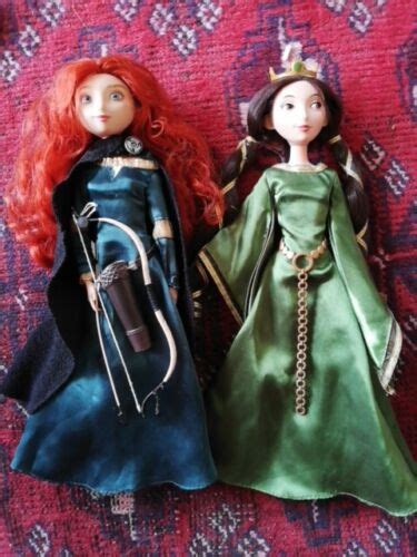 Disney Mattel Brave Queen Elinor And Princess Merida Dolls EBay