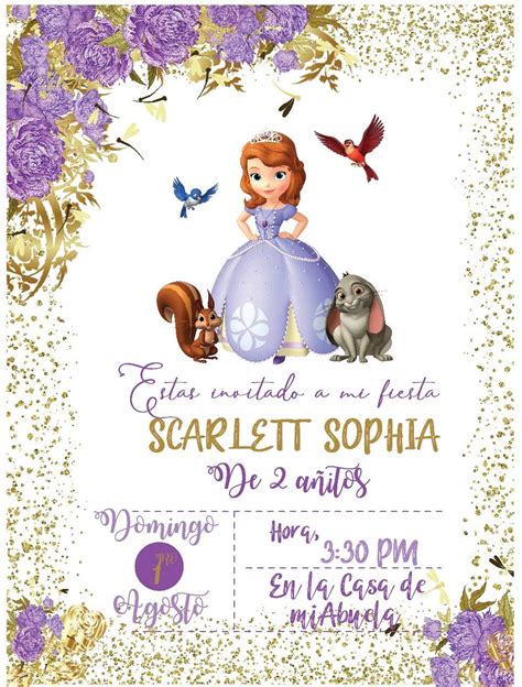 Princess Sophia Invitation Princess Sofia Invitations Princess Sofia