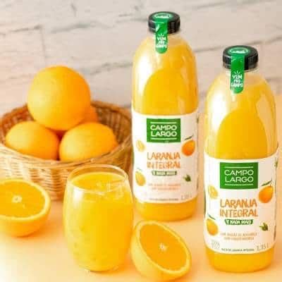 Suco de Laranja Integral Campo Largo 900ml Viver Bem Saudável