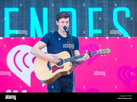 Singer Shawn Mendes Performs Onstage At The 2015 Iheartradio Music