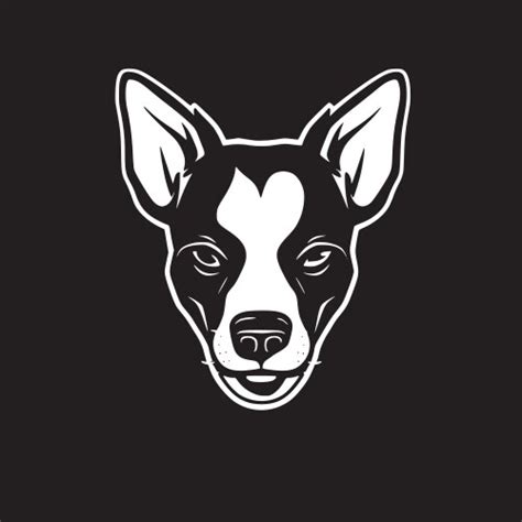 Basenji - black and white Royalty Free Vector Image