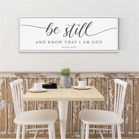 Be Still And Know Scripture Wall Art Psalm 4610 Christian Wall Decor Bible Verse Wall