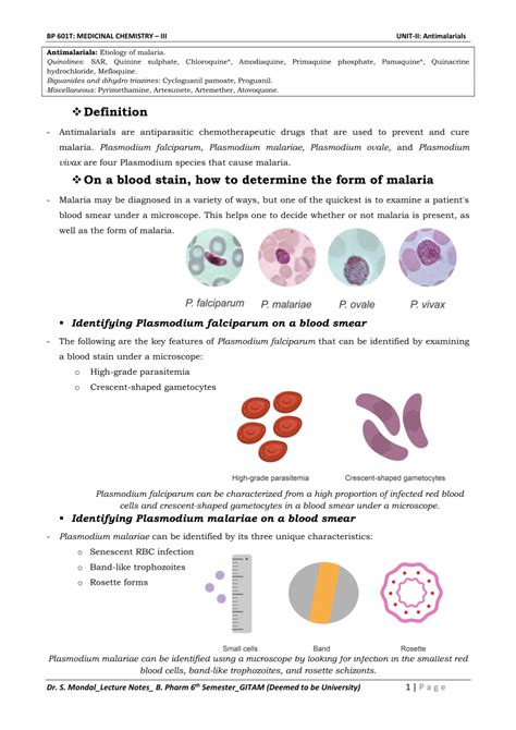 PDF B Pharm VI Sem MEDICINAL CHEMISTRY III Theory UNIT II