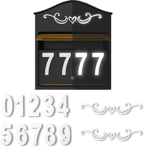 Amazon White Mailbox Numbers For Outside Vinyl Waterproof Mailbox