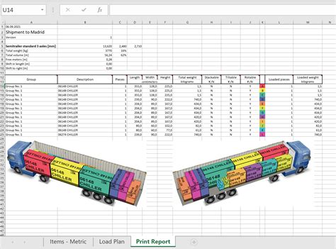 Truck Load Plan Template