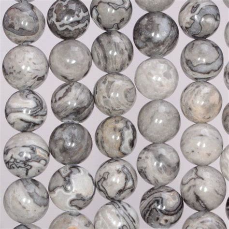 8mm Gray Crazy Lace Map Jasper Gemstone Grade A Round Loose Beads 7 5