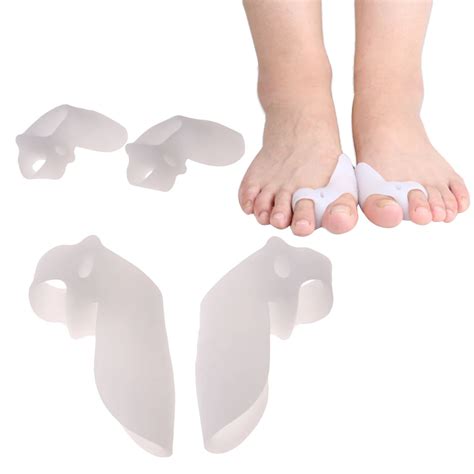 2pcs Silicone Gel Bunion Splint Big Toe Separator Overlapping Spreader