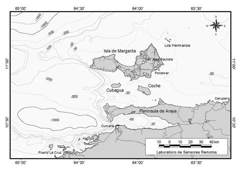 Map of the study area showing the geographic location of Margarita ...