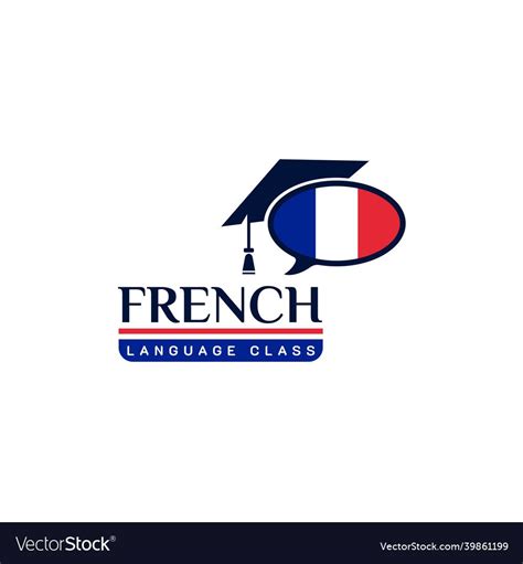 Learning french language class logo vector image on VectorStock | French language classes, Learn ...