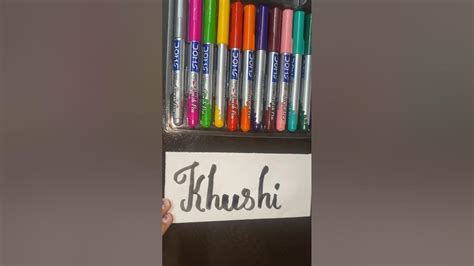 Khushi Name Calligraphy Calligraphy Writing Shorts Khushi Youtube