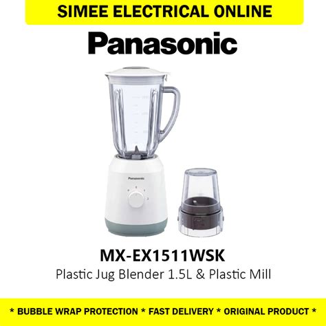 Panasonic W Blender Mx Ex L Jug Blender With Dry Mill