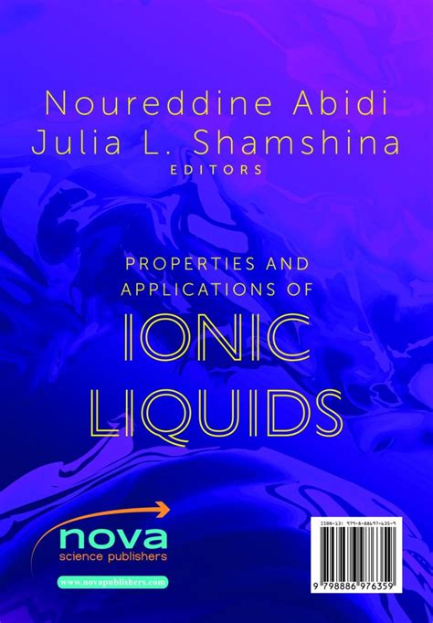 Properties and Applications of Ionic Liquids – Nova Science Publishers