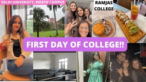 First Day Of College Delhi University Vlog North Campus Youtube