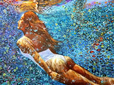 Swimming G Painting By Vishalandra M Dakur Saatchi Art