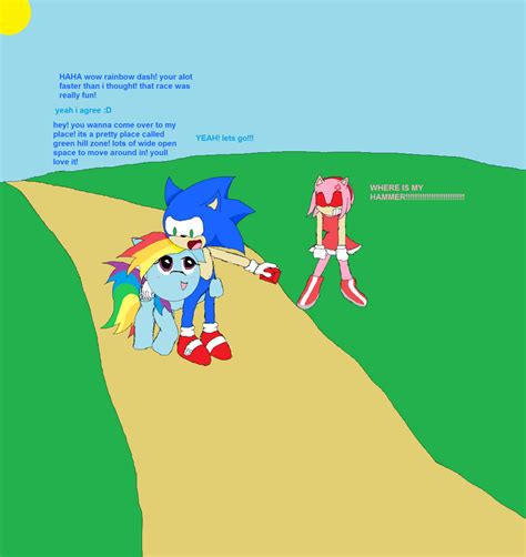 sonic and rainbow dash by TJ0001 on DeviantArt