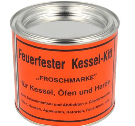 Froschmarke Kesselkitt 1 Kg 1000g Feuerfester Ofen Herd Kamin Kessel