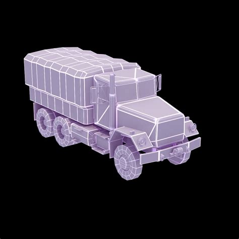 3d model m35 5 army truck