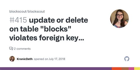 Update Or Delete On Table Blocks Violates Foreign Key Constraint