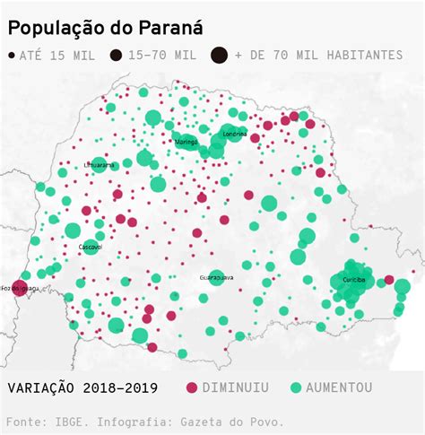 População Do Paraná Em 2019 Por Municípios Infográficos Gazeta Do Povo