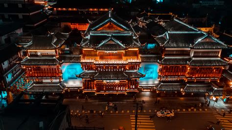 Night Drone Photography. Shanghai Yu Garden :: Behance