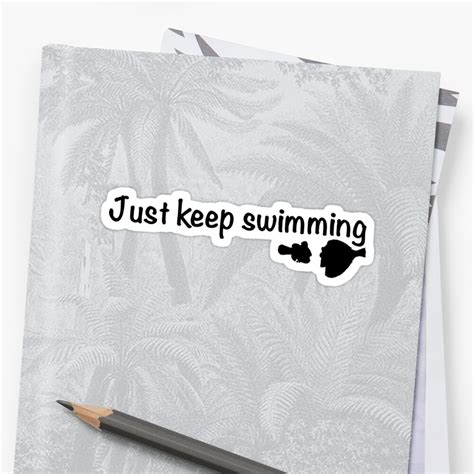 "Just keep swimming" Stickers by mkharrison | Redbubble