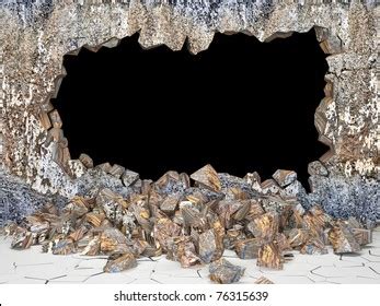 Broken Concrete Wall Stock Illustration 76315639 | Shutterstock