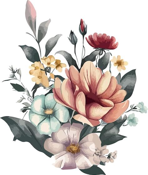 Premium Vector Floral Watercolor Illustration